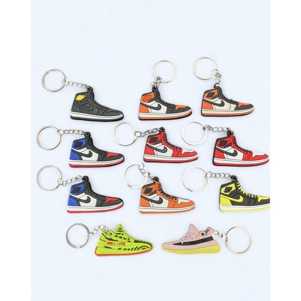 Jordan 1 and Yeezy 350 keychains Lot of 11 keychains